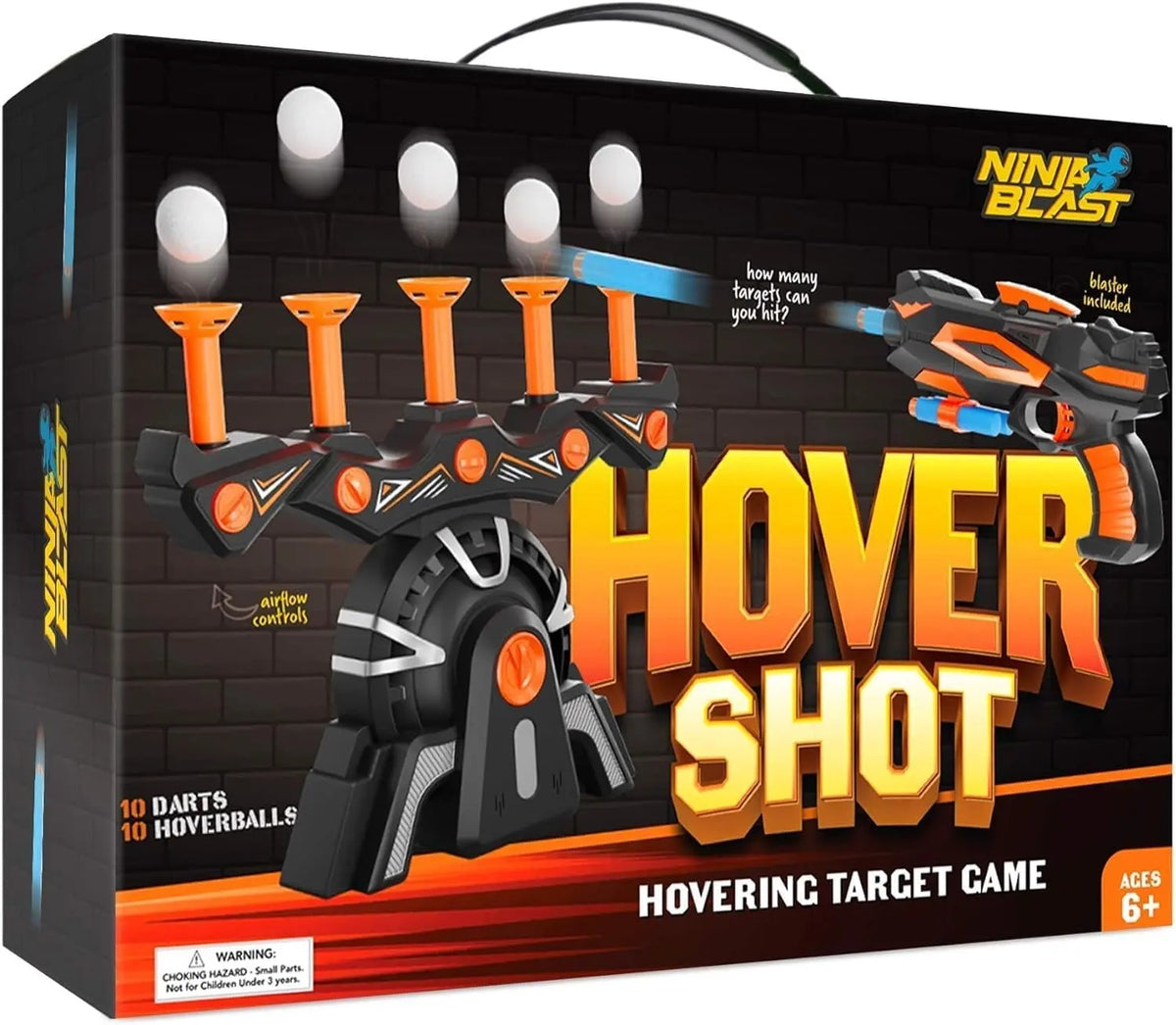 Hover Shot Shooting Toy for Kids - Ball Target Game for Nerf Guns Cool Birthday Gifts Toys for Boys Age 6+ Year Old Boy Best Teenage Gift Idea - Gun, Targets & Darts, Teenage Boy Gifts, Foam Balls