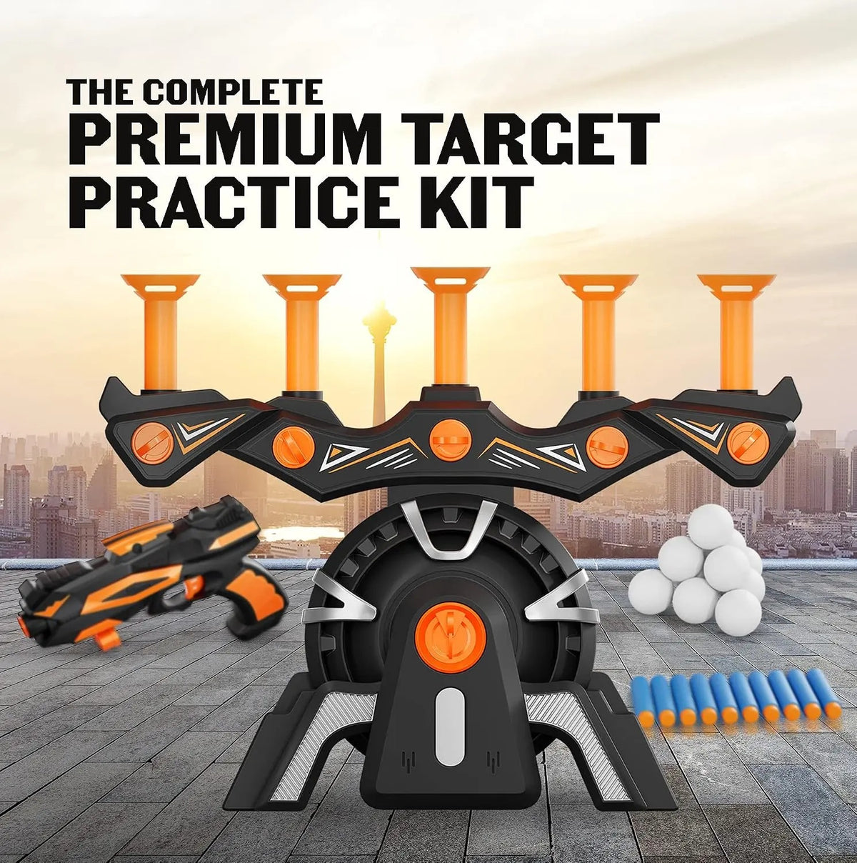 Hover Shot Shooting Toy for Kids - Ball Target Game for Nerf Guns Cool Birthday Gifts Toys for Boys Age 6+ Year Old Boy Best Teenage Gift Idea - Gun, Targets & Darts, Teenage Boy Gifts, Foam Balls