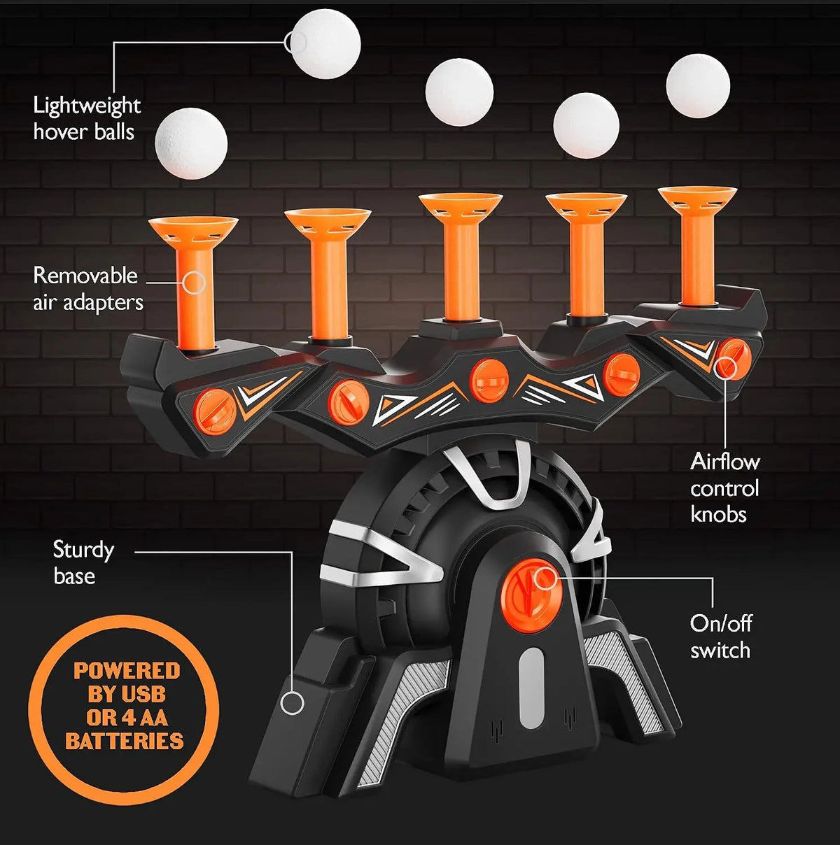 Hover Shot Shooting Toy for Kids - Ball Target Game for Nerf Guns Cool Birthday Gifts Toys for Boys Age 6+ Year Old Boy Best Teenage Gift Idea - Gun, Targets & Darts, Teenage Boy Gifts, Foam Balls