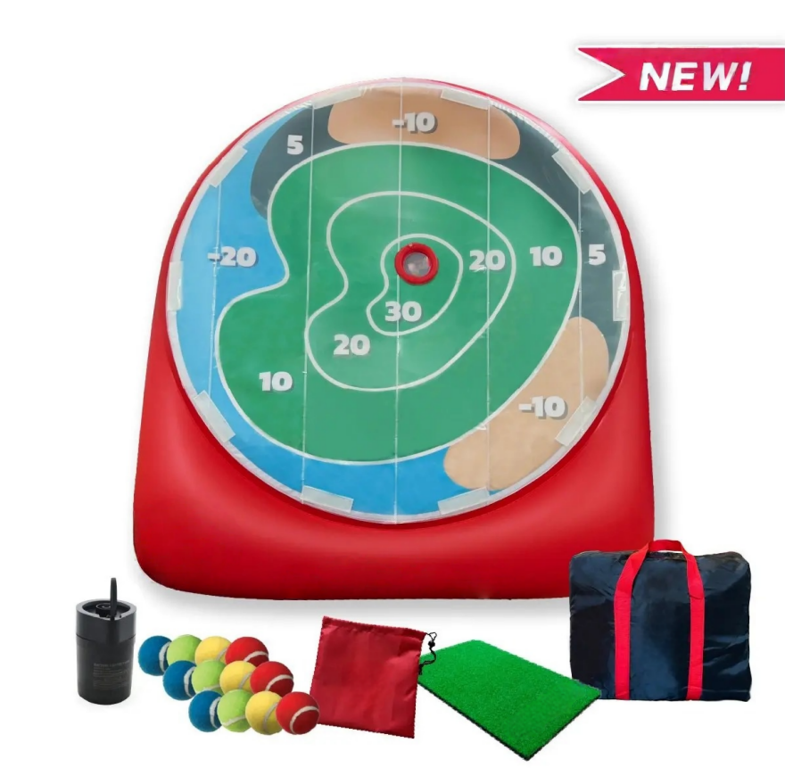 Portable Golf Game Set with Customizable Velcro Bullseye & Indoor/Outdoor Course