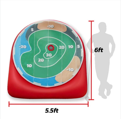 Portable Golf Game Set with Customizable Velcro Bullseye & Indoor/Outdoor Course