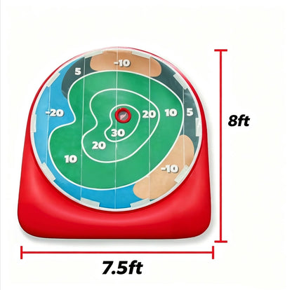 Portable Golf Game Set with Customizable Velcro Bullseye & Indoor/Outdoor Course