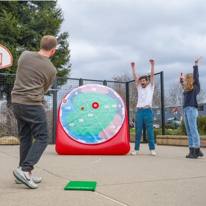 Portable Golf Game Set with Customizable Velcro Bullseye & Indoor/Outdoor Course