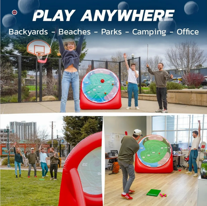 Portable Golf Game Set with Customizable Velcro Bullseye & Indoor/Outdoor Course