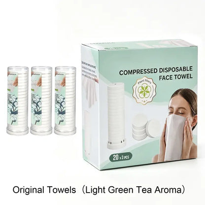 Smart Facial Towel Warmer with Automatic Dispensing, 5-Second Rapid Heating to 55°C, Includes 20 Compressed Towels, At-Home Spa Experience